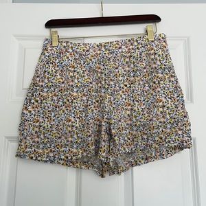 LOFT Pink, White, Yellow, and Blue Floral Shorts Sz 4